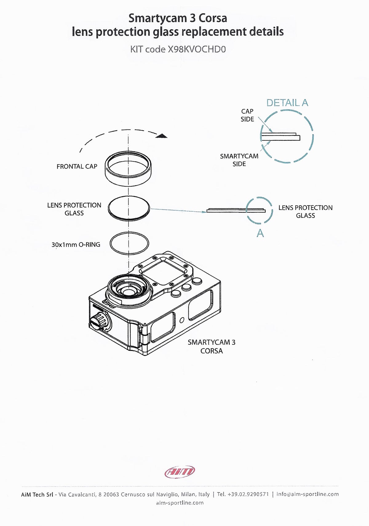 Mychron Smarty Cam CORSA 3 & 4 Replacement Lens Kit