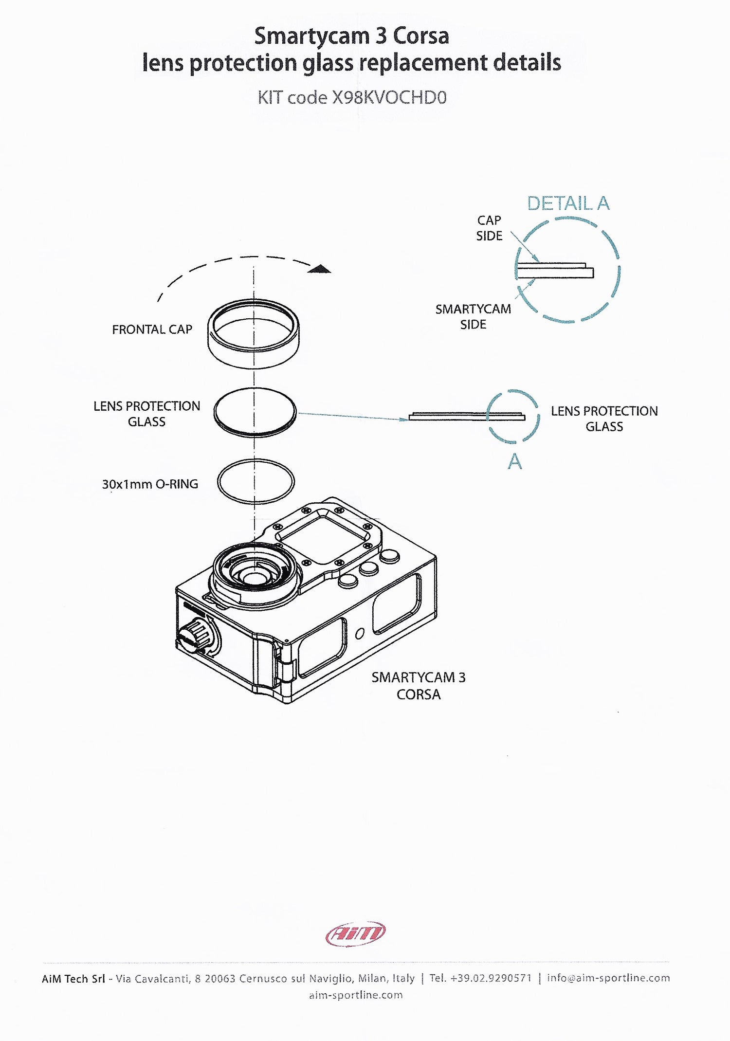 Mychron Smarty Cam CORSA 3 & 4 Replacement Lens Kit