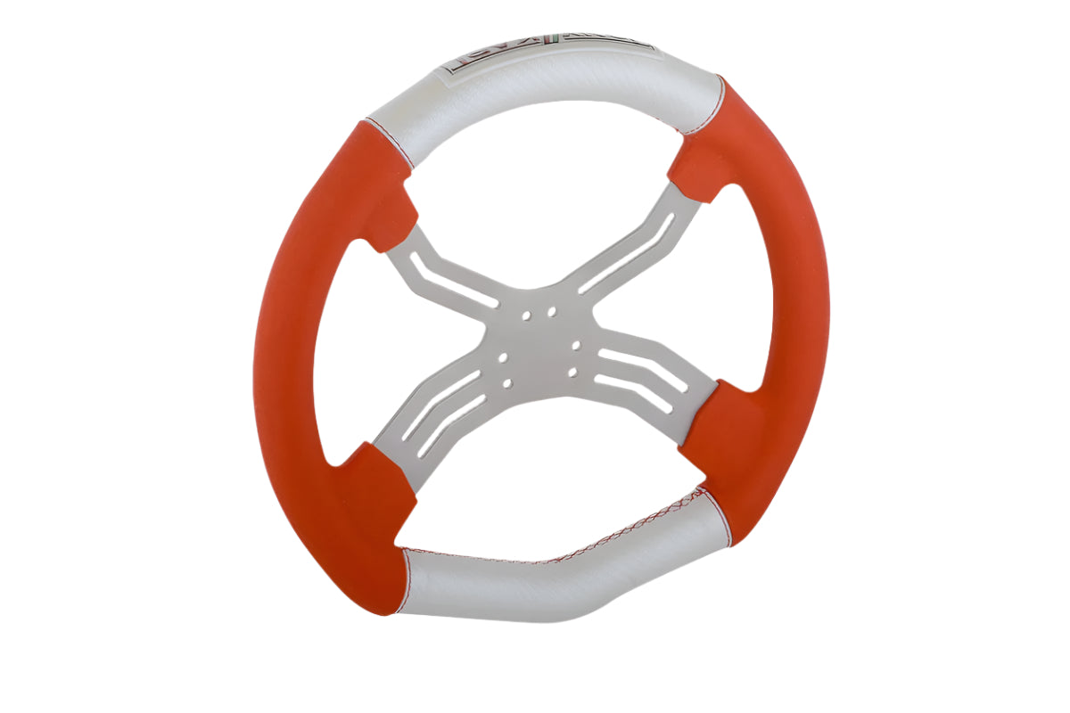 0083.E0 Tony Kart 6 Hole Four Spoke Steering Wheel with High Grip Hand Material