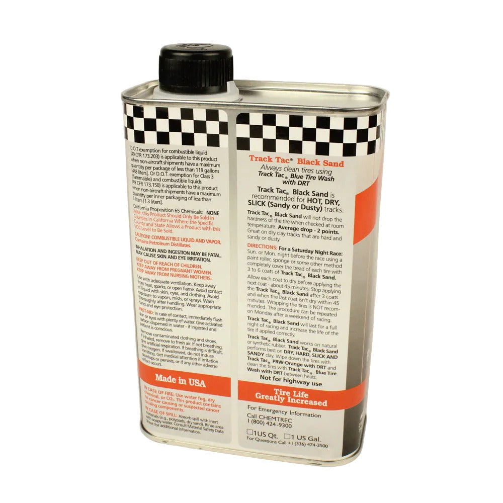 TrackTac Black Sand, Tire Prep, Quart