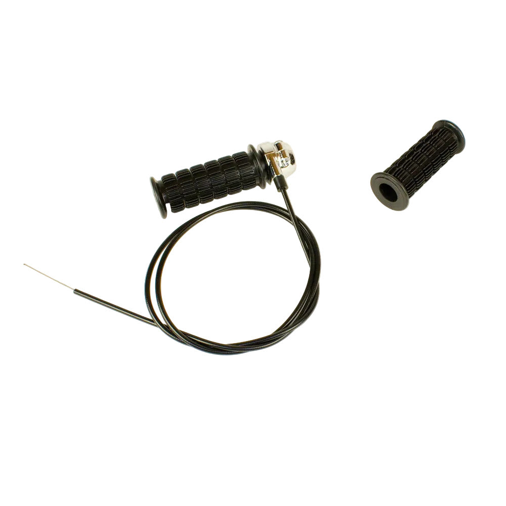 7/8" Throttle Twist Grip Assembly with Throttle Cable and Grips for Mini Bike Handle Bars