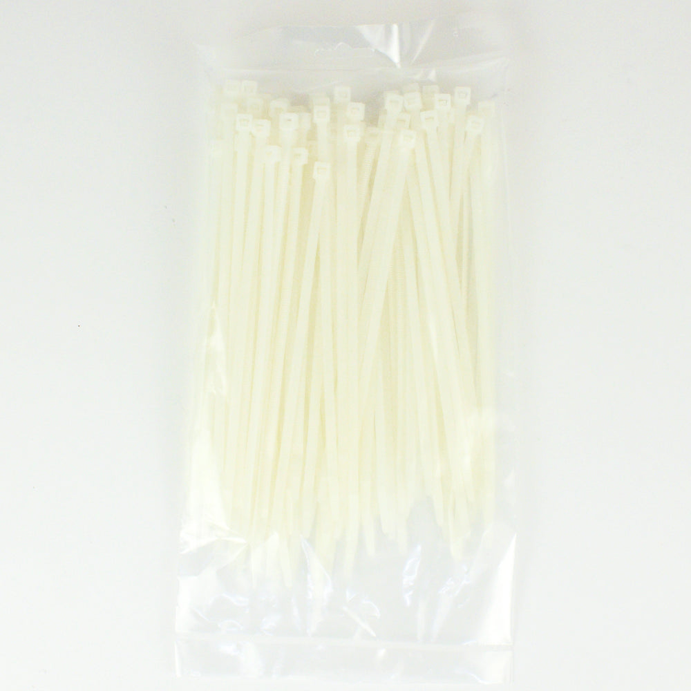 Plastic Tie Wraps 8" Long, 100 Pack
