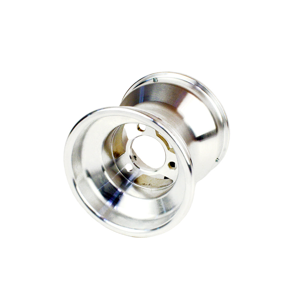 0039 (4) 130mm x 5" Cast Aluminum Spoke Metric Wheel Set, Bolt in Hub Style