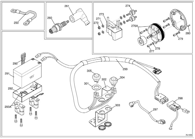 (297) IA-A-60934A IAME X30 Electric Starter Cable