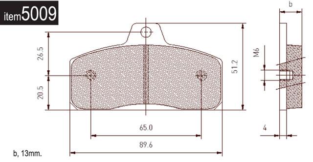 5009 Righetti Ridolphi and Margay Aftermarket Rear Brake Pads