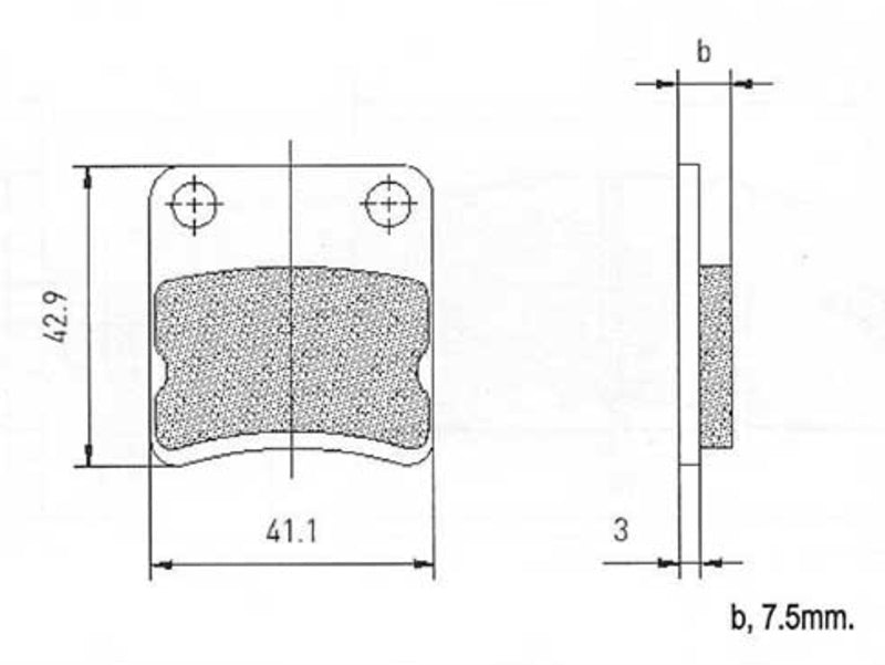 5071 Benik Cadet Kart Aftermarket Rear Brake Pads