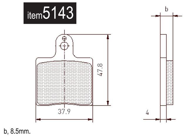 5143.S CRG Aftermarket Ven05 Front Pads, 2000up Front/Rear Brake Pads, Pair