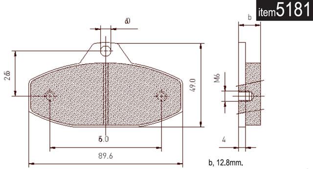 5181 SKM, Parolin Aftermarket Rear Brake Pads, Pair