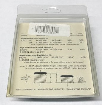 Close Out! 93001 Crane Cams Stock Briggs Flathead Spring Kit