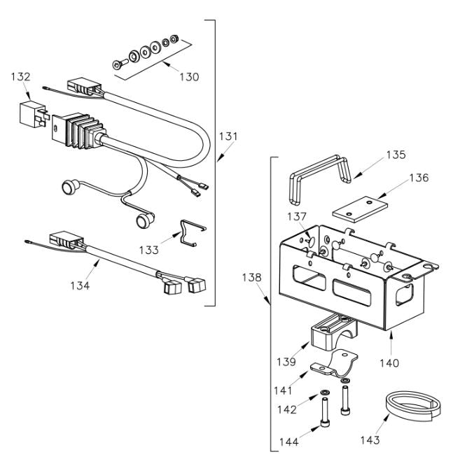 133. W2103/ROK3 Vortex Rok VLR Wiring Harness Clip
