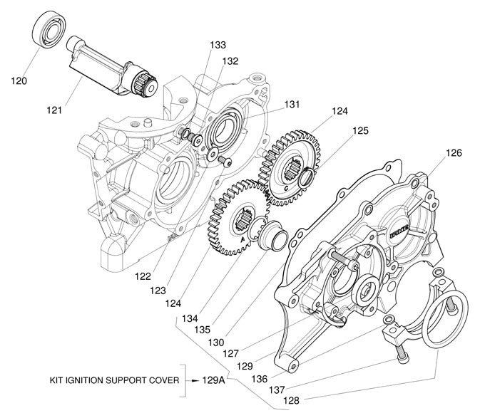 (124) X30125755B IAME X30 Balancing Shaft Gear
