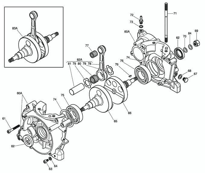 (65) X30125385 X30 PTO Crankshaft Half