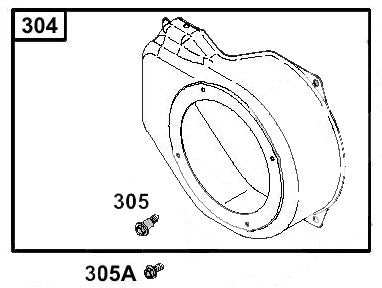 305. 794451 Briggs Animal, LO206 Blower Housing Bolt