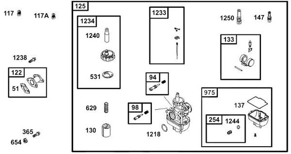 130. 555741 Yellow Briggs LO206, Animal Jr Throttle Valve Slide