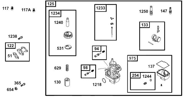 133. 555591 Briggs Animal, LO206 Carburetor Float Assembly