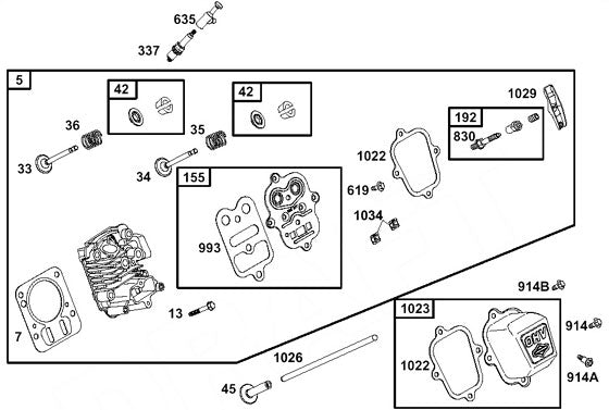 1023. 595245 Briggs Animal, LO206 Rocker Valve Cover with Gasket