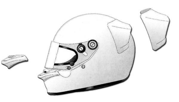 arai crash helmet parts Quantum-X - Black Frost R helmet brings the brands protection Motorcycle Helmet Air Vent Air