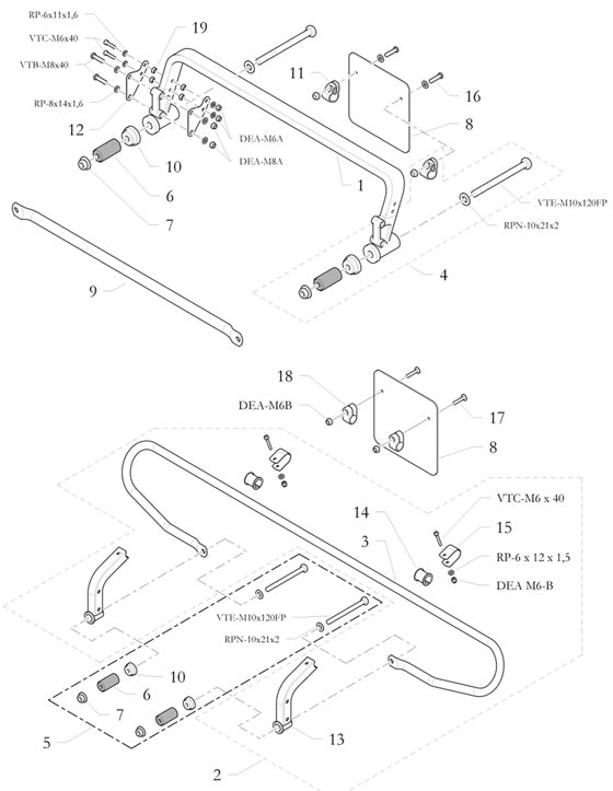10. 20.4515.10-OR Birel Rear Bumper Spacer 30mm Aluminum