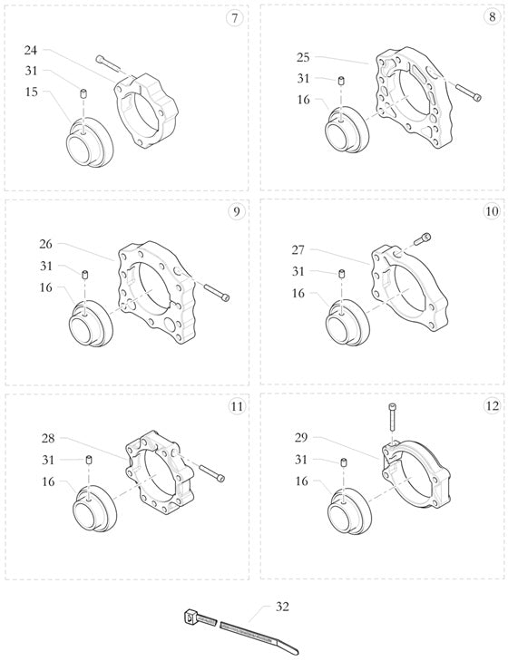 15. 40.7109.00 Birel 50mm Axle Bearing, 80mm OD