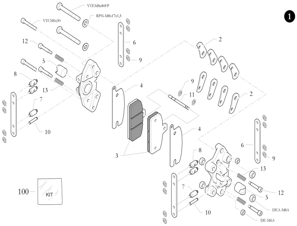 12. 20.1406.06 Birel Brake Pad Screw