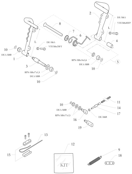100. 10.4792.00 Birel Brake Cable Safety Kit