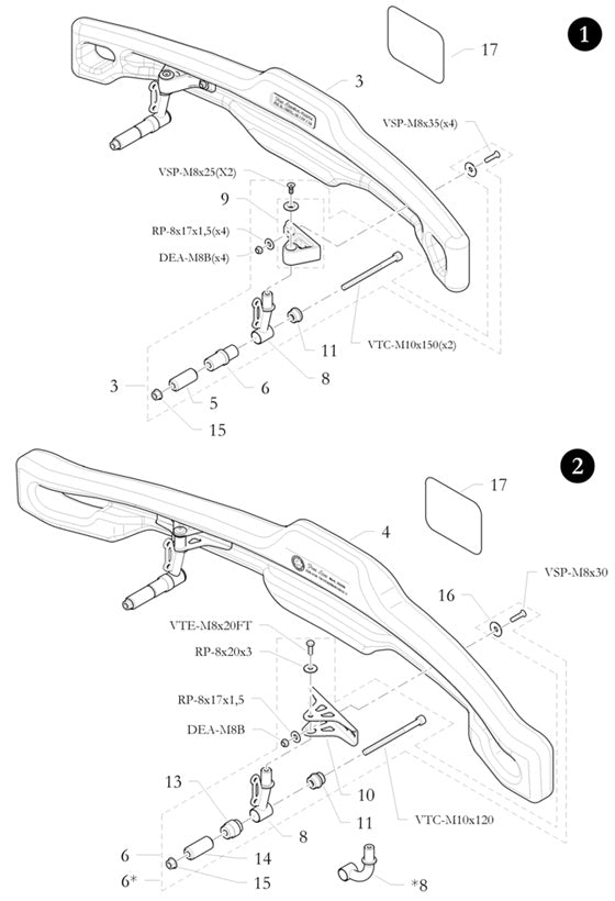 16. 20.3614.10-BL Birel Conical Washer M8 MTS