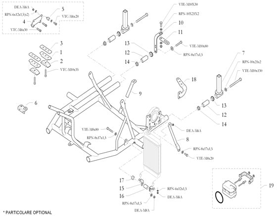13. 20.4515.10-OR Birel Aluminum Bumper Bushing 30mm
