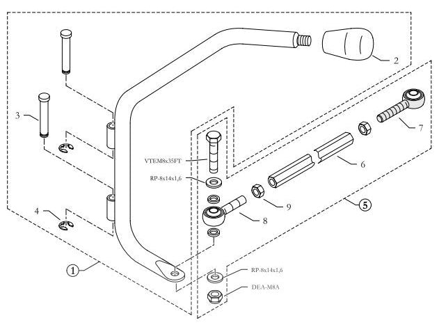 20.4300.06 Birel Shifter Lever Pin Assembly