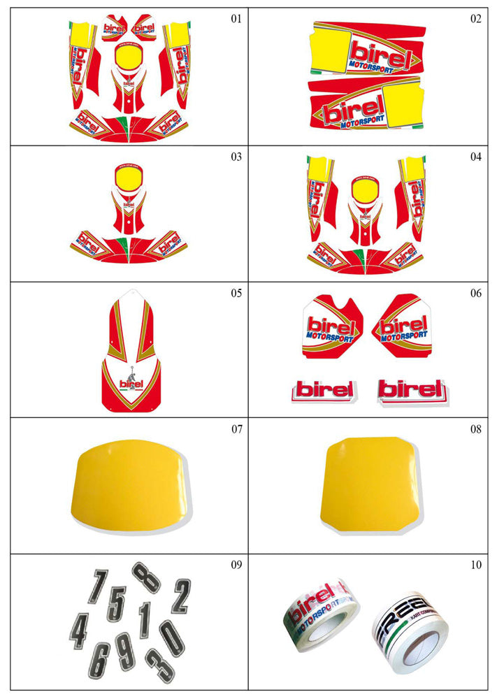 4. 10.7680.04 Birel Cadet Sticker Kit