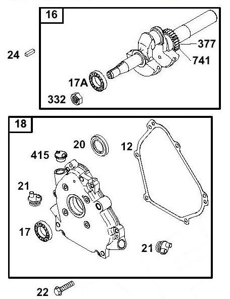 12. 699485 Briggs Animal Crankcase Gasket