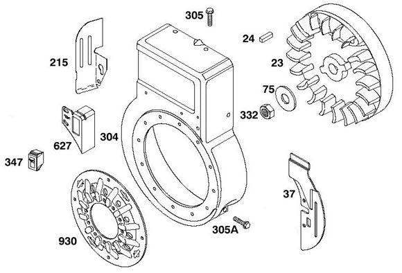 75. 691736 Briggs Flat Head Flywheel Washer
