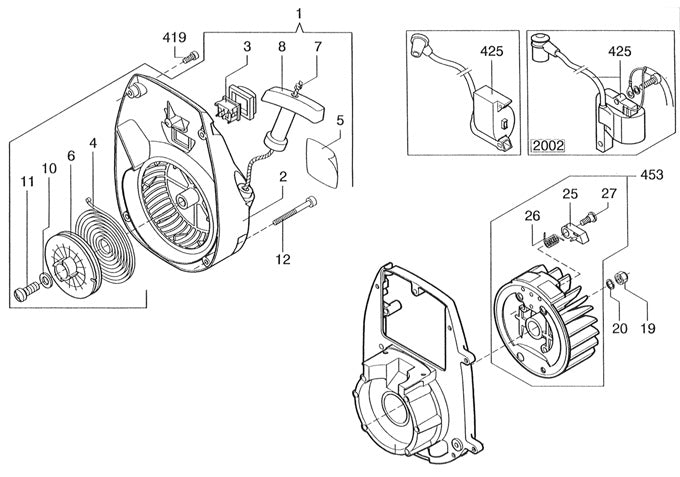 453. Comer C-51 Ignition Flywheel with Recoil Dogs & Springs