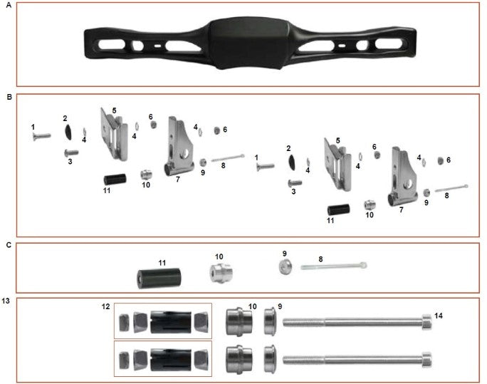 A. AFS.00532 CRG Kart Plastic CIK Rear Bumper, Black