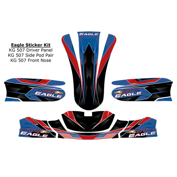Eagle Kart KG 507 or 508 Driver Panel, 507 Side Pods, 507 Nose CIK 