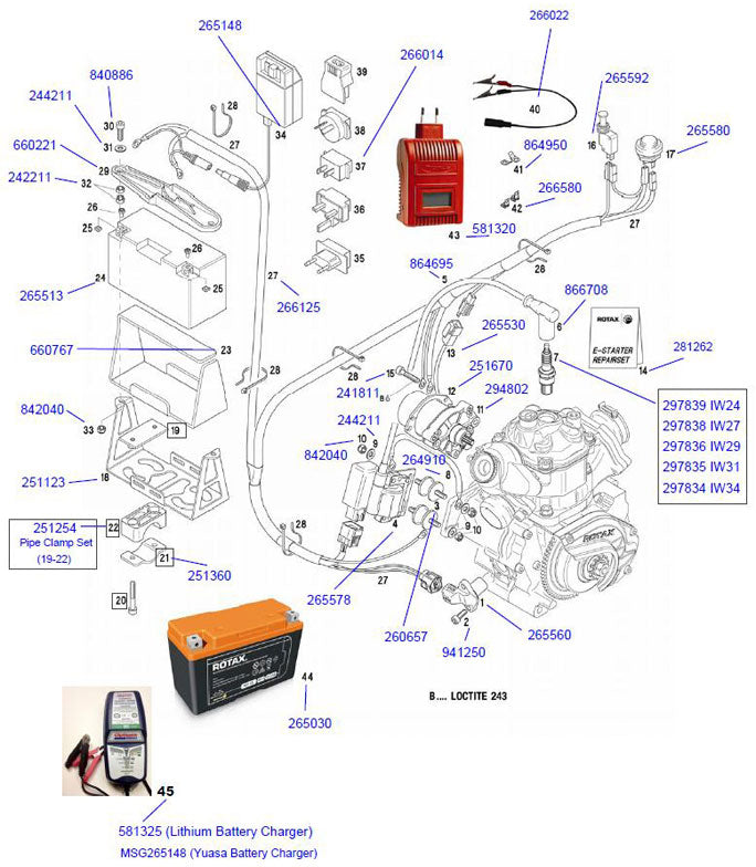 14. 281262 Rotax Max Starter Rebuild Kit