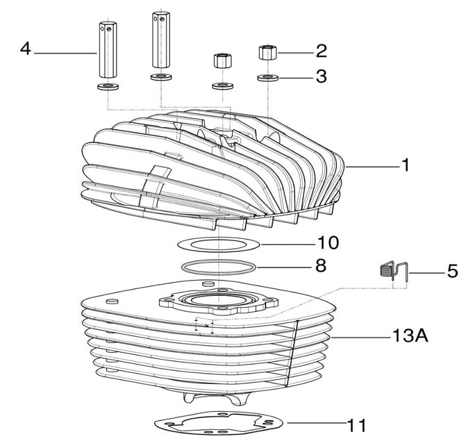 (2) 10350 IAME KA100 Head Nut