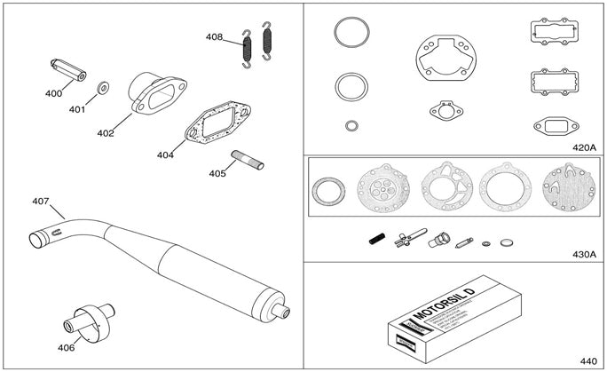 (408) IFH-55100 IAME KA100 Exhaust Pipe Spring