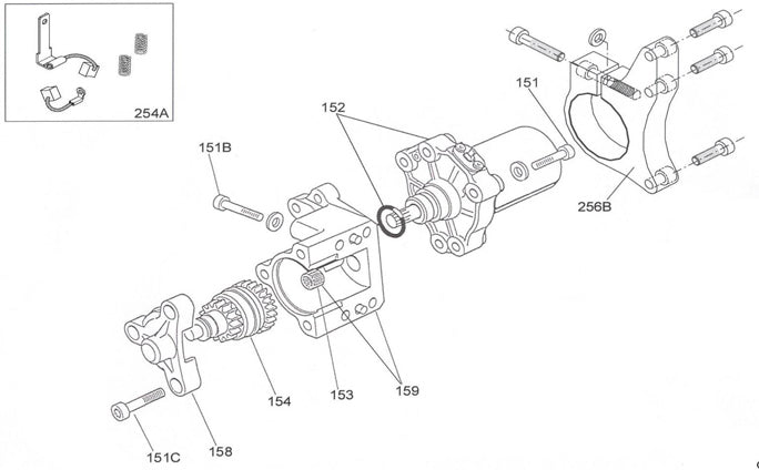 (159) A-120860-C IAME KA100 Bendix and Starter Support with Roller Bearing