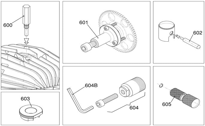 (603) ATT-037 IAME KA100 Lock Tool for Starter Ring Gear