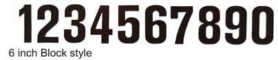 Block Styed Numbers 6