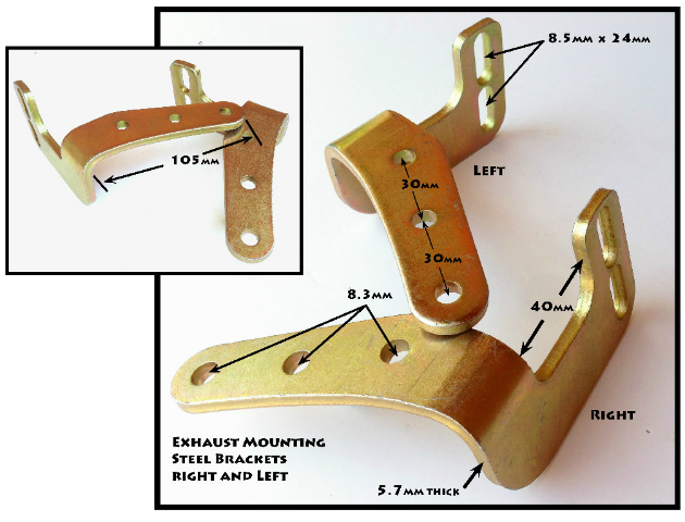 Aftermarket Pipe Mount Bracket with Extension for OTK Kart