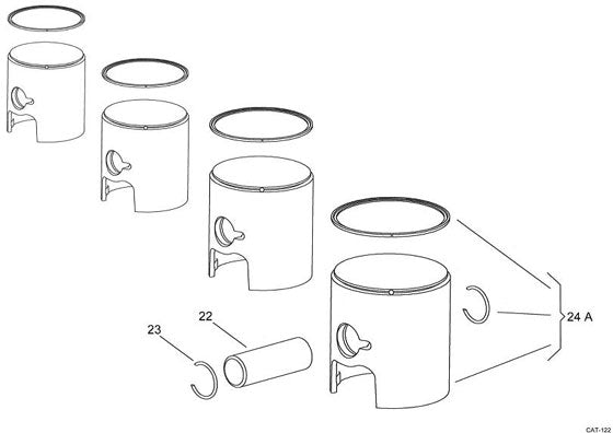 (23) IA-10341-A IAME Leopard Piston Circlip
