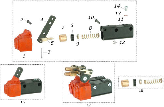 1. AFS.00199 CRG Master Cylinder Dust Shield VEN99, Red