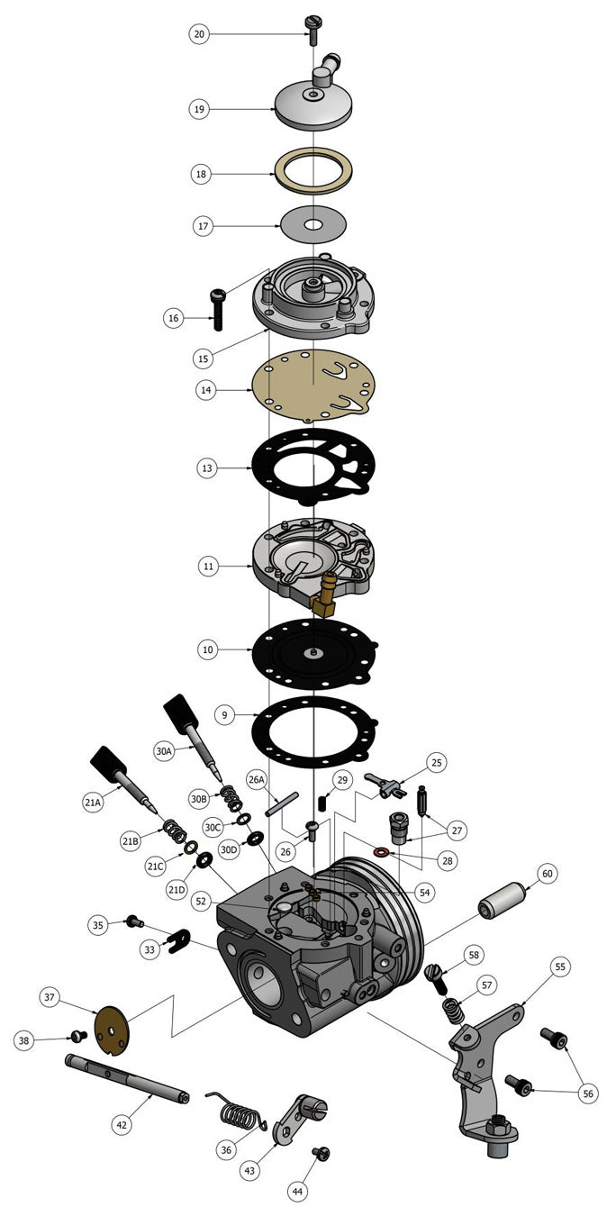 37. 14-A96 IAME Mini Swift Carburetor Throttle Shutter, Butterfly