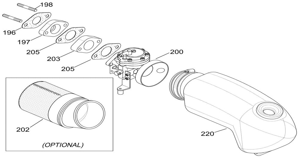 220. IAME Mini Swift Plastic Airbox Kit Complete with Filter and Clamp