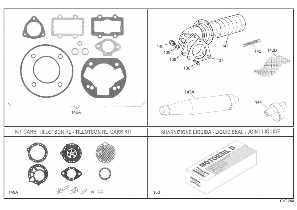 (146A) IA-B-85990 Gasket Kit, 07 IAME Leopard
