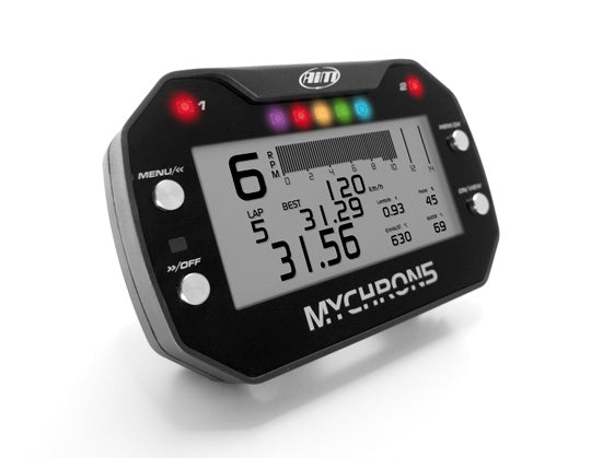 OUT OF STOCK - AIM Mychron 5S 2T Kart Gauge with GPS, Two Temps