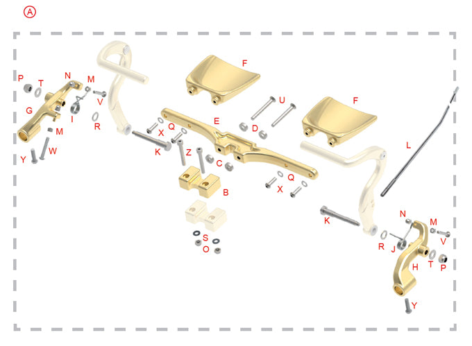 A. 0010.00GAKIT OTK Tony Kart Full Size Rudder Pedal Kit