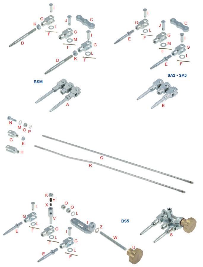 A. 0117.00 Tony Kart OTK Pump Push Rod System, BS2