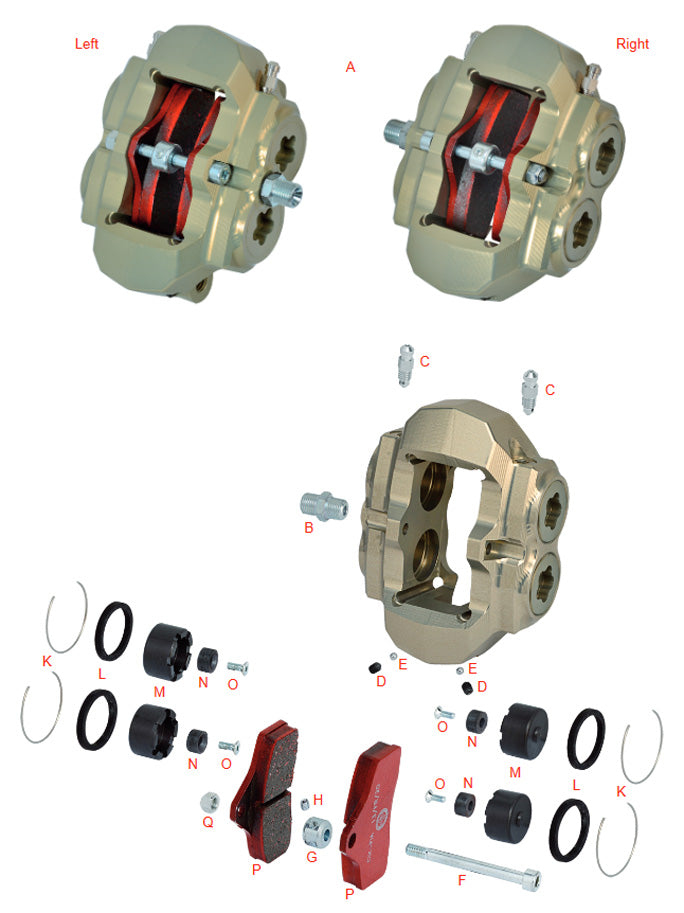 P. 0100.G2 OTK Tony Kart BSS Front Brake Pad, Sold Individually